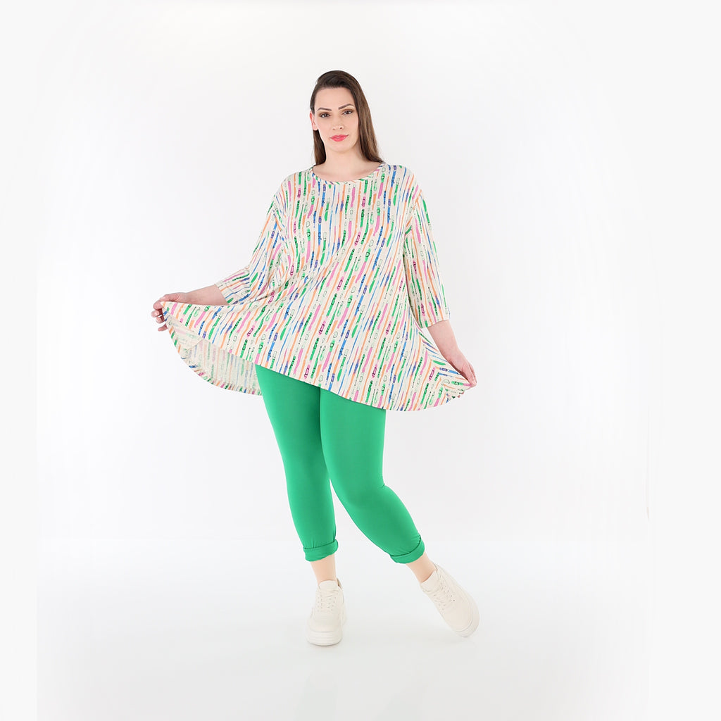 AKH Fashion 1892 Shirt, Ecru-Fuchsia-Multi