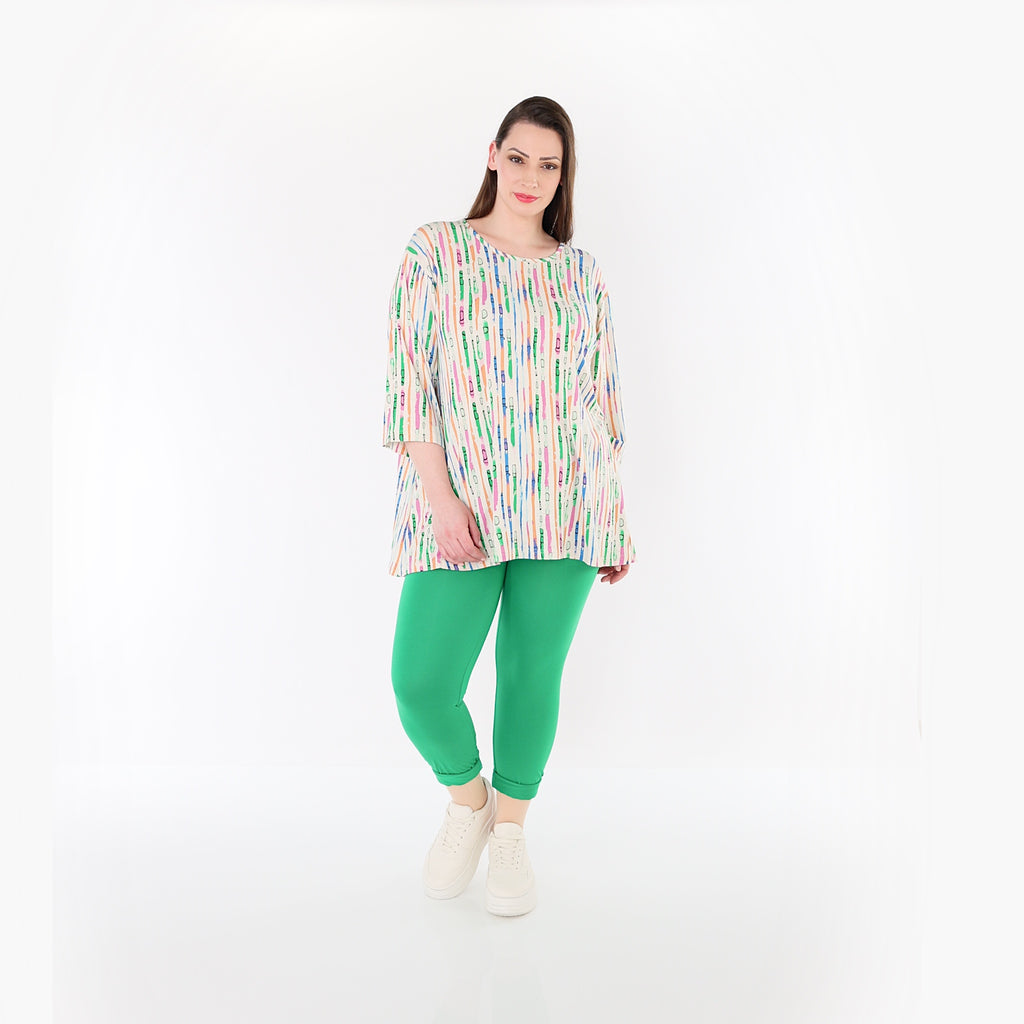 AKH Fashion 1892 Shirt, Ecru-Fuchsia-Multi