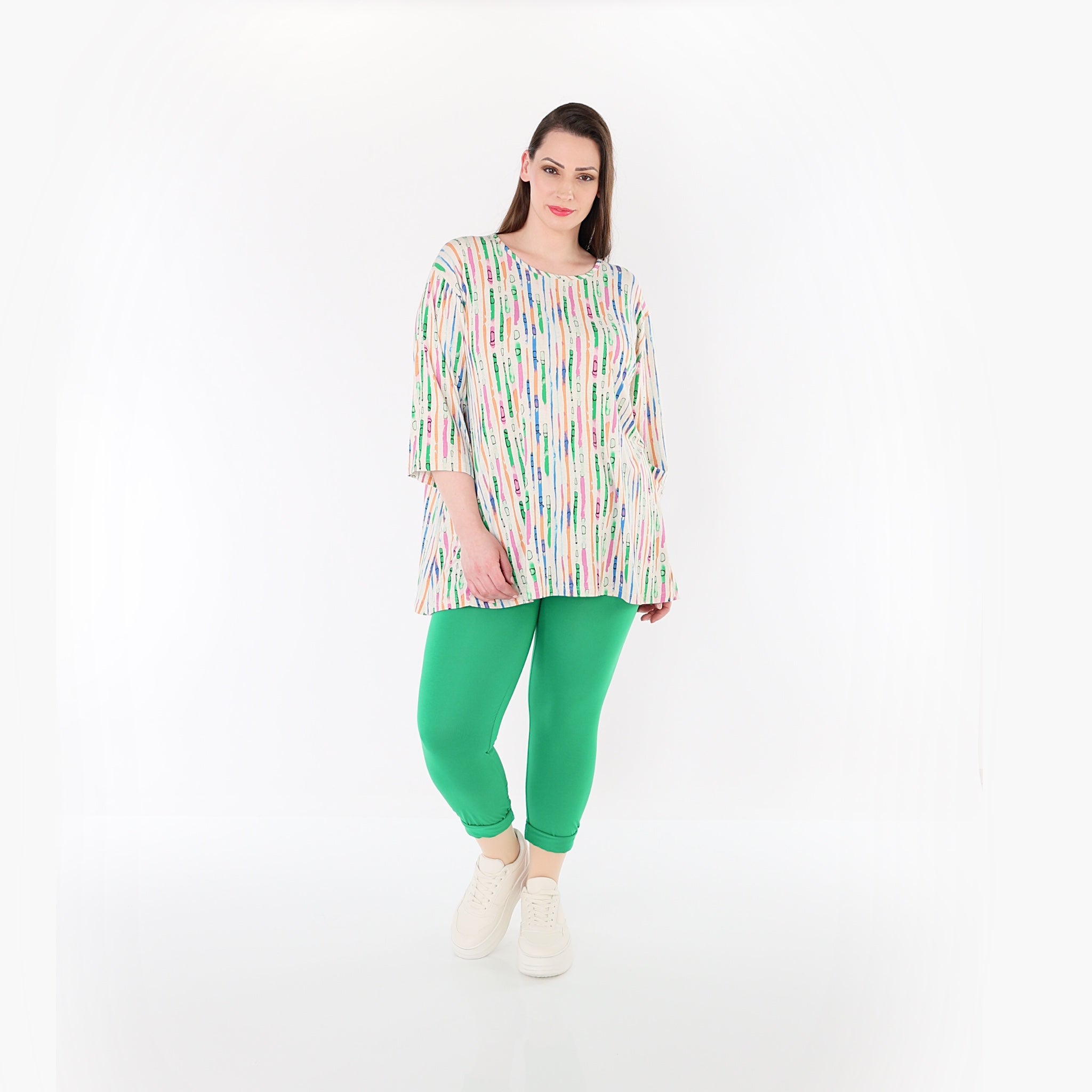 AKH Fashion 1892 Shirt, Ecru-Fuchsia-Multi