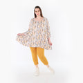 AKH Fashion 593 Big Shirt, Ecru-Rosa-Multi