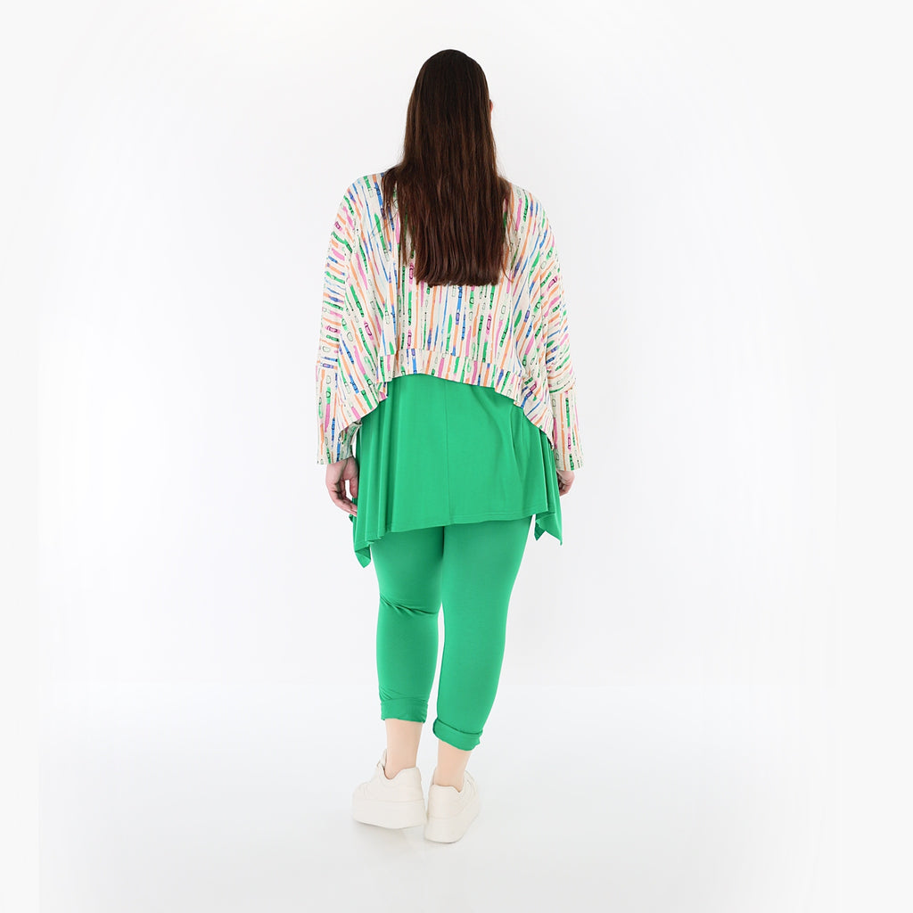 AKH Fashion 7011 Überwurf, Ecru-Fuchsia-Multi