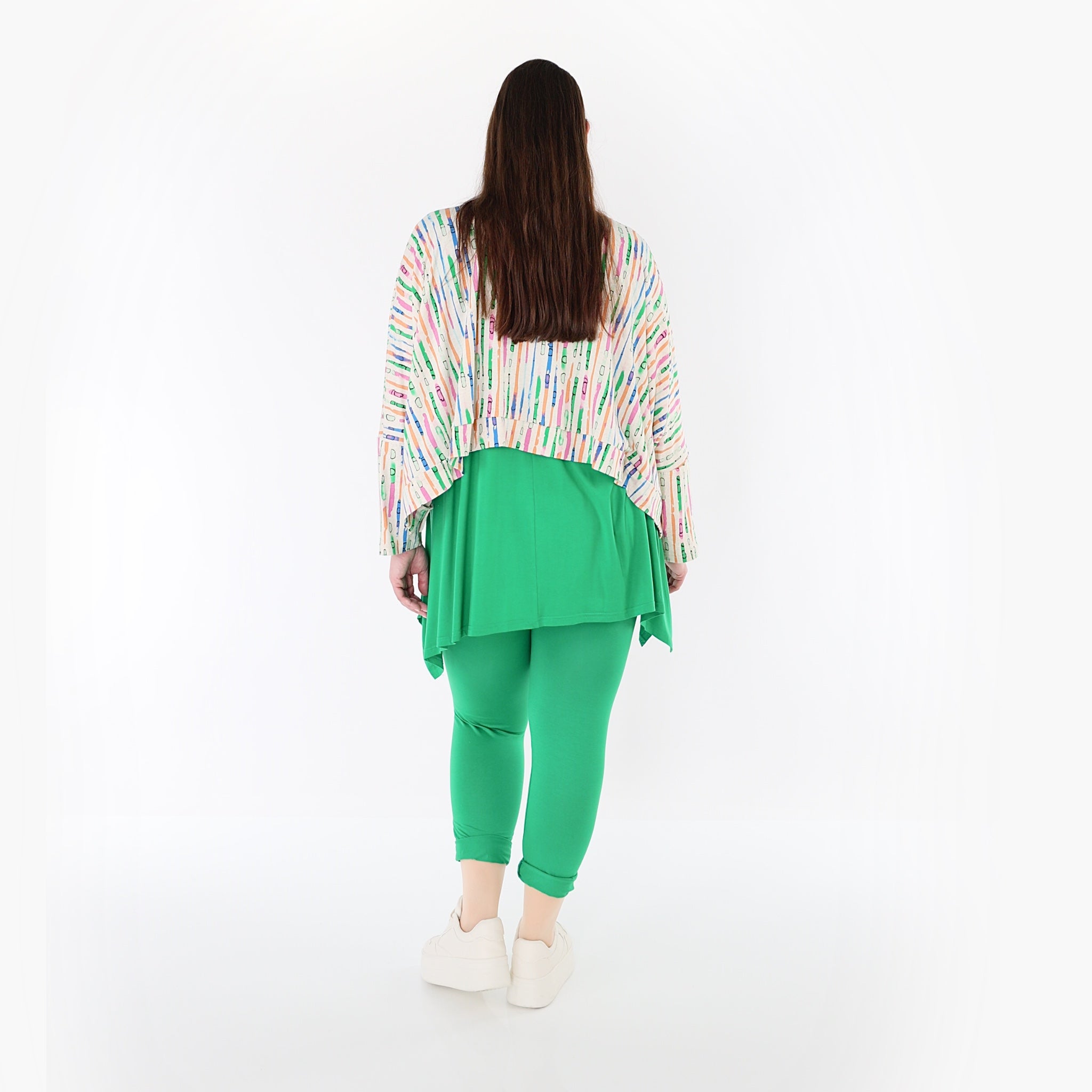 AKH Fashion 7011 Überwurf, Ecru-Fuchsia-Multi