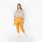 AKH Fashion 7011 Überwurf, Ecru-Rosa-Multi