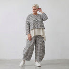 AKH Fashion 8069 Hose, Grau-Ecru