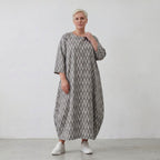 AKH Fashion 1926 Kleid, Grau-Ecru