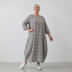AKH Fashion 1926 Kleid, Grau-Ecru