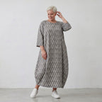 AKH Fashion 1926 Kleid, Grau-Ecru