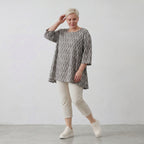 AKH Fashion 593 Big Shirt, Grau-Ecru