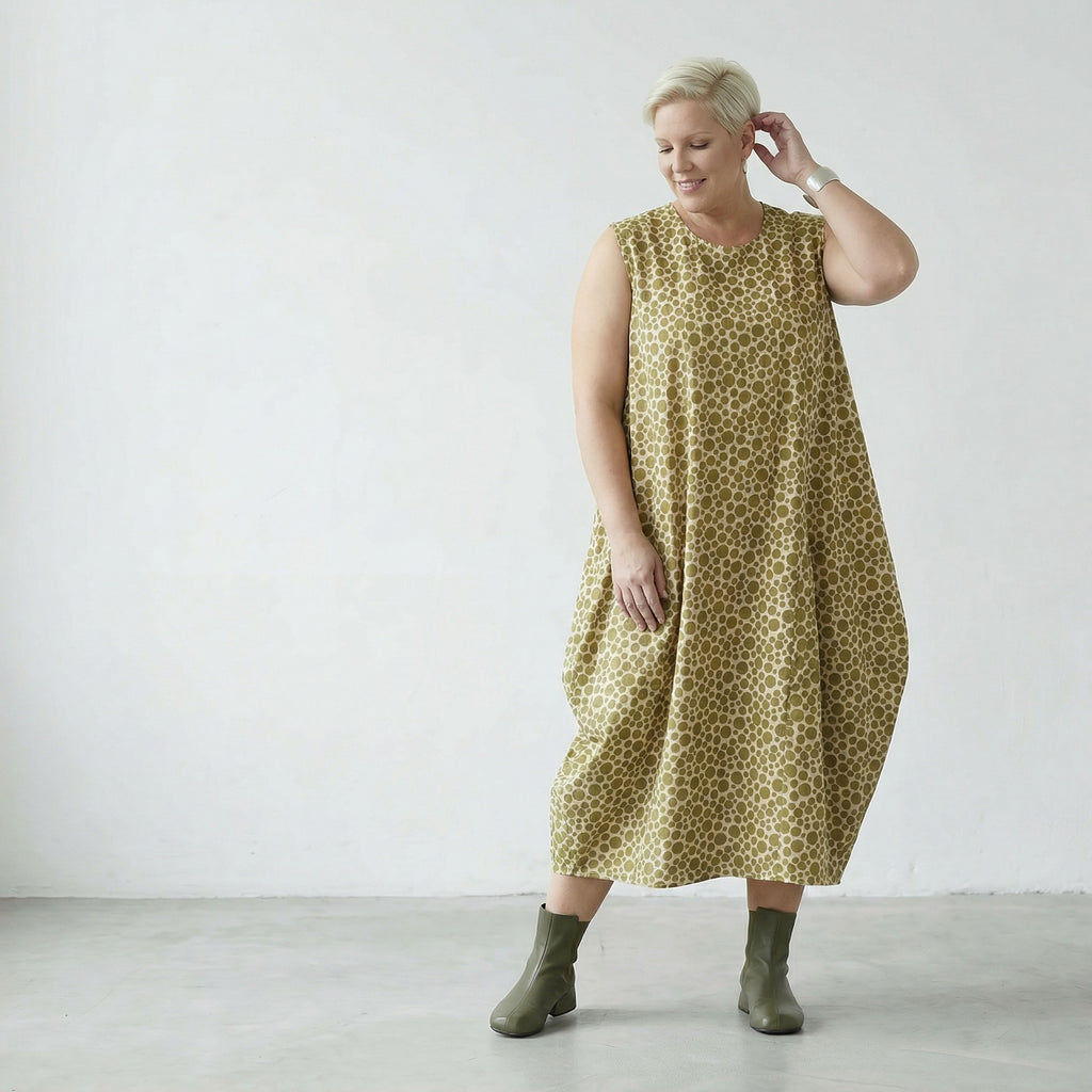 AKH Fashion Kleid 1925 Tamara, Beige-Olive