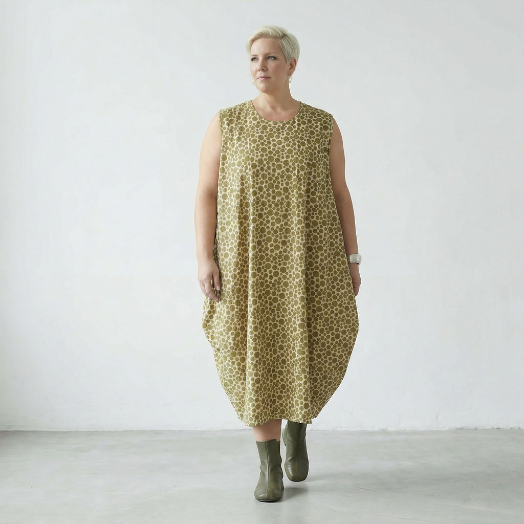 AKH Fashion Kleid 1925 Tamara, Beige-Olive