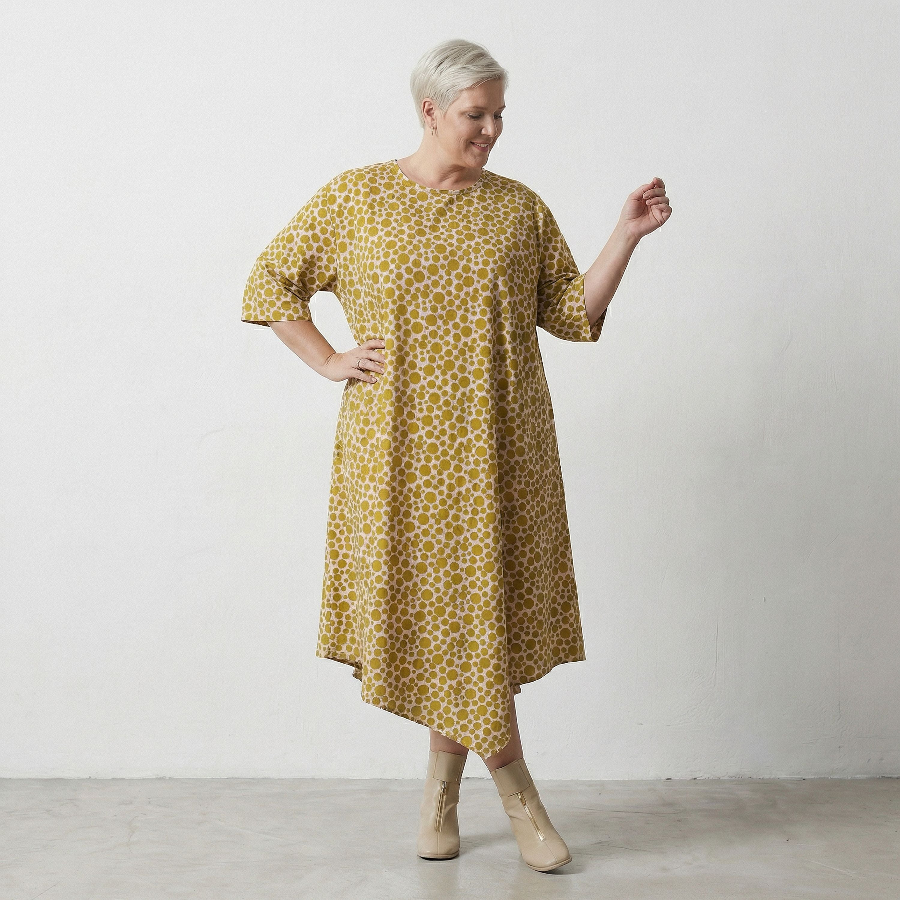 AKH Fashion Kleid 1927 Tamara, Beige-Olive