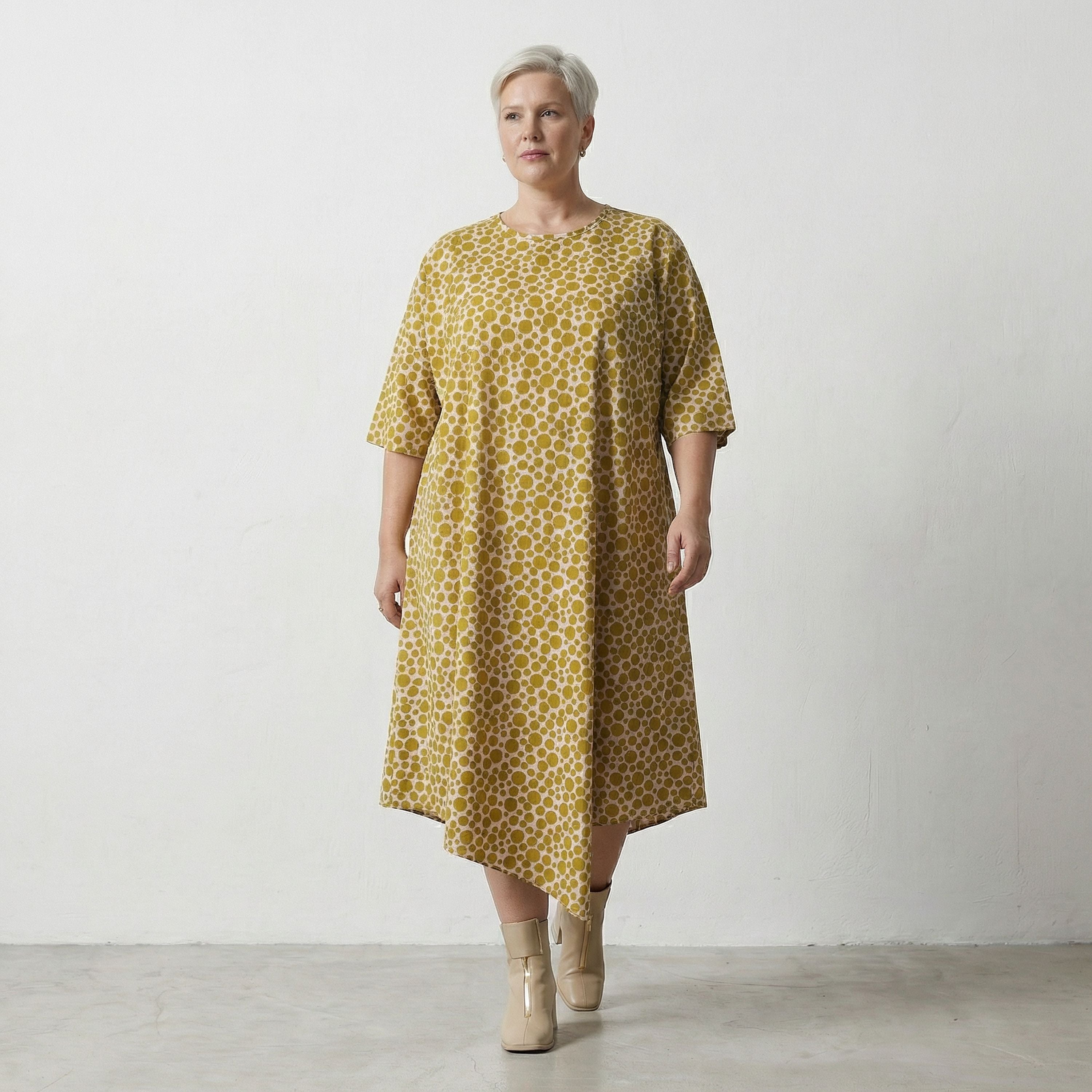 AKH Fashion Kleid 1927 Tamara, Beige-Olive