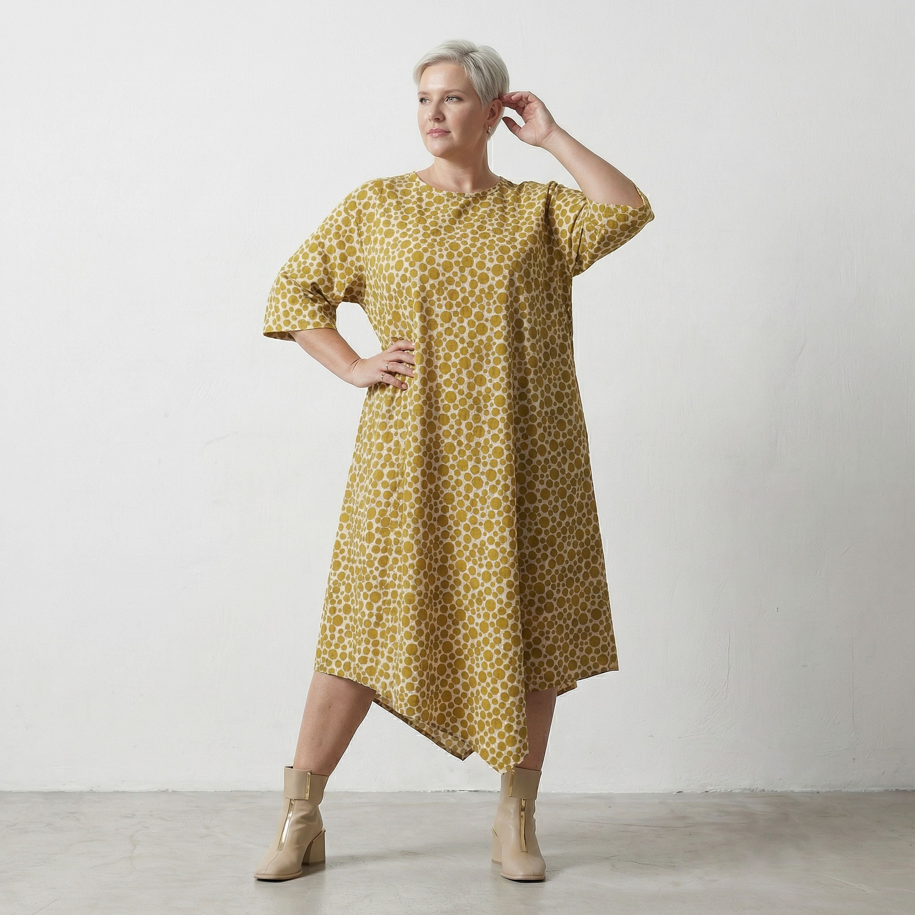 AKH Fashion Kleid 1927 Tamara, Beige-Olive