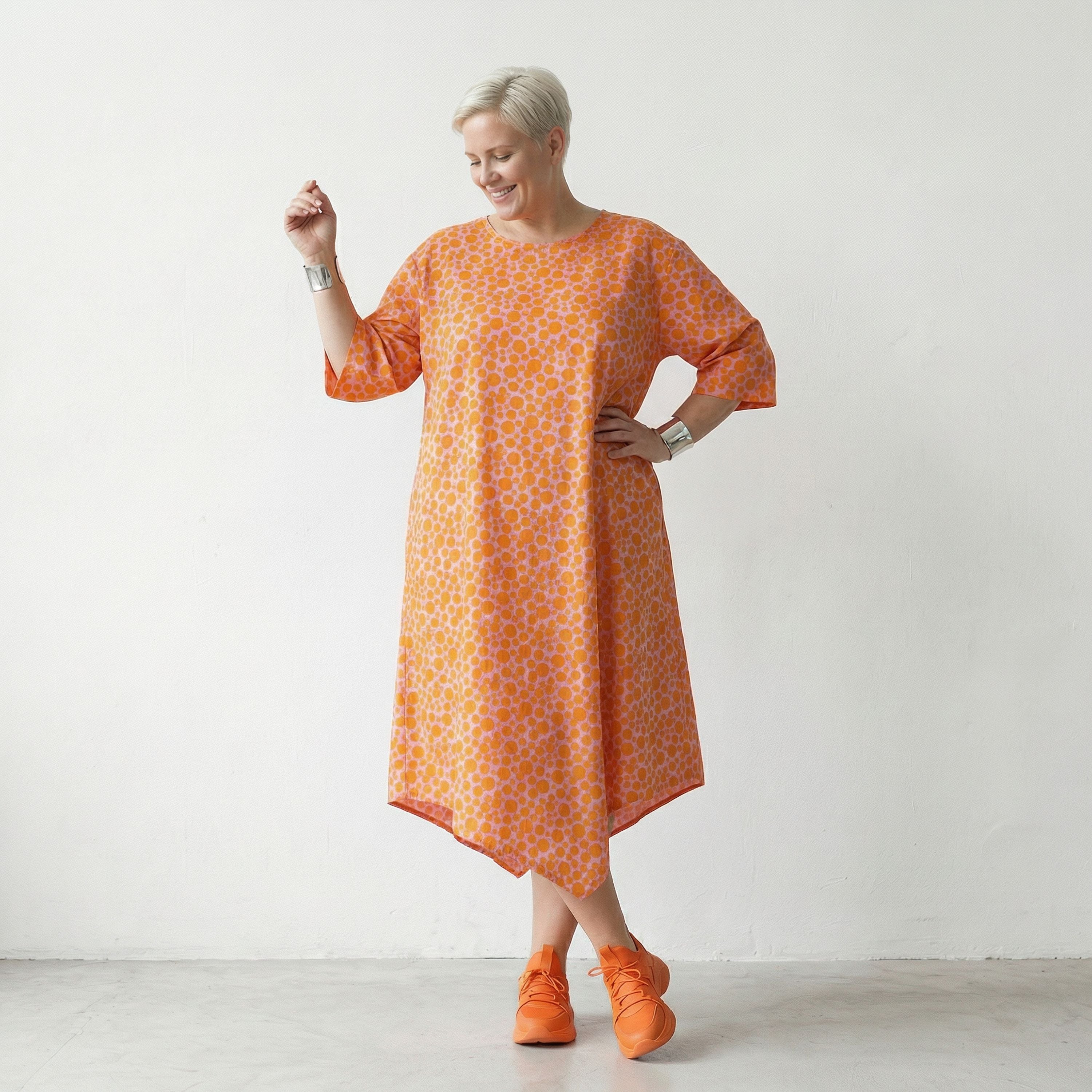 AKH Fashion Kleid 1927 Tamara, Rosa-Orange