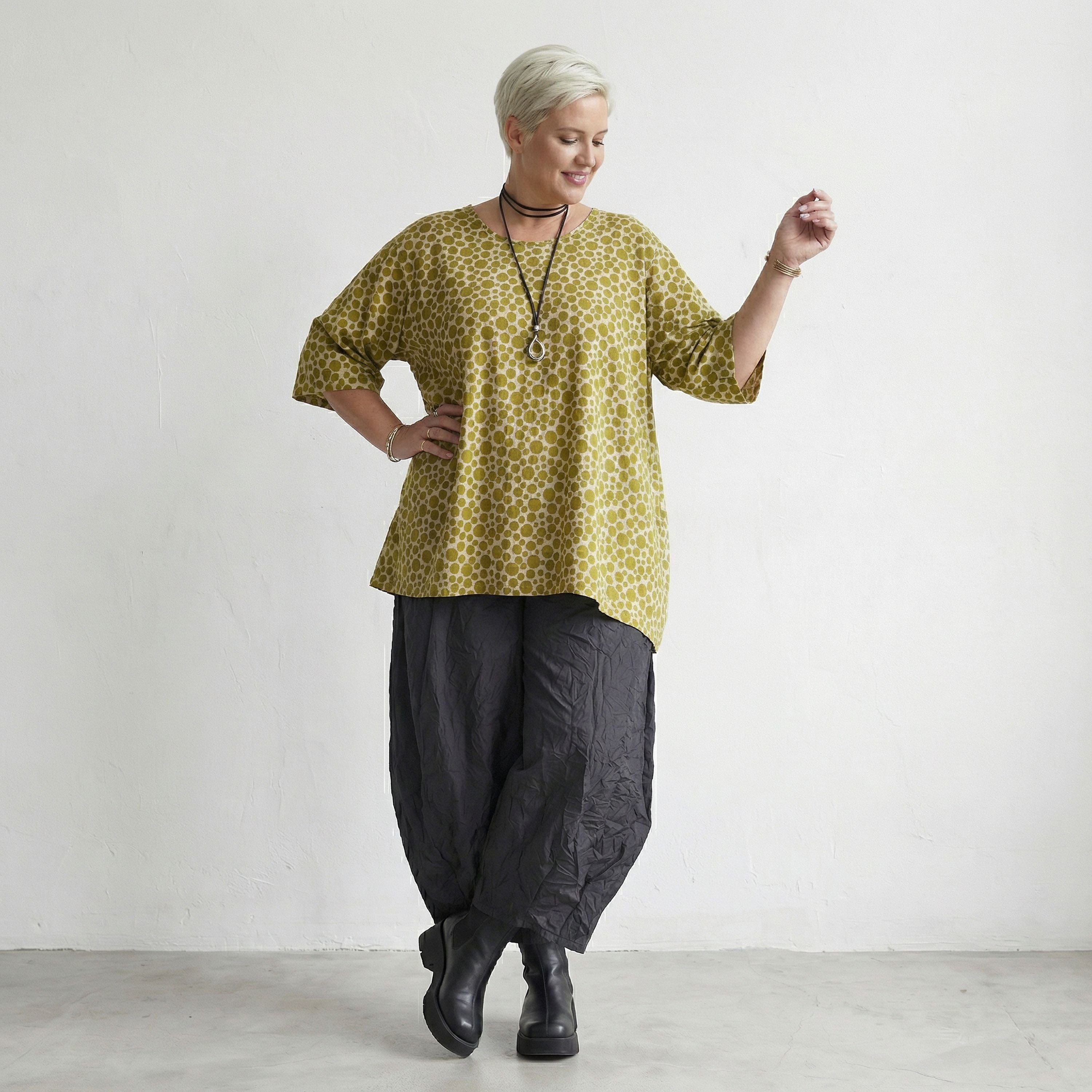 AKH Fashion Shirt 593 Tamara, Beige-Olive