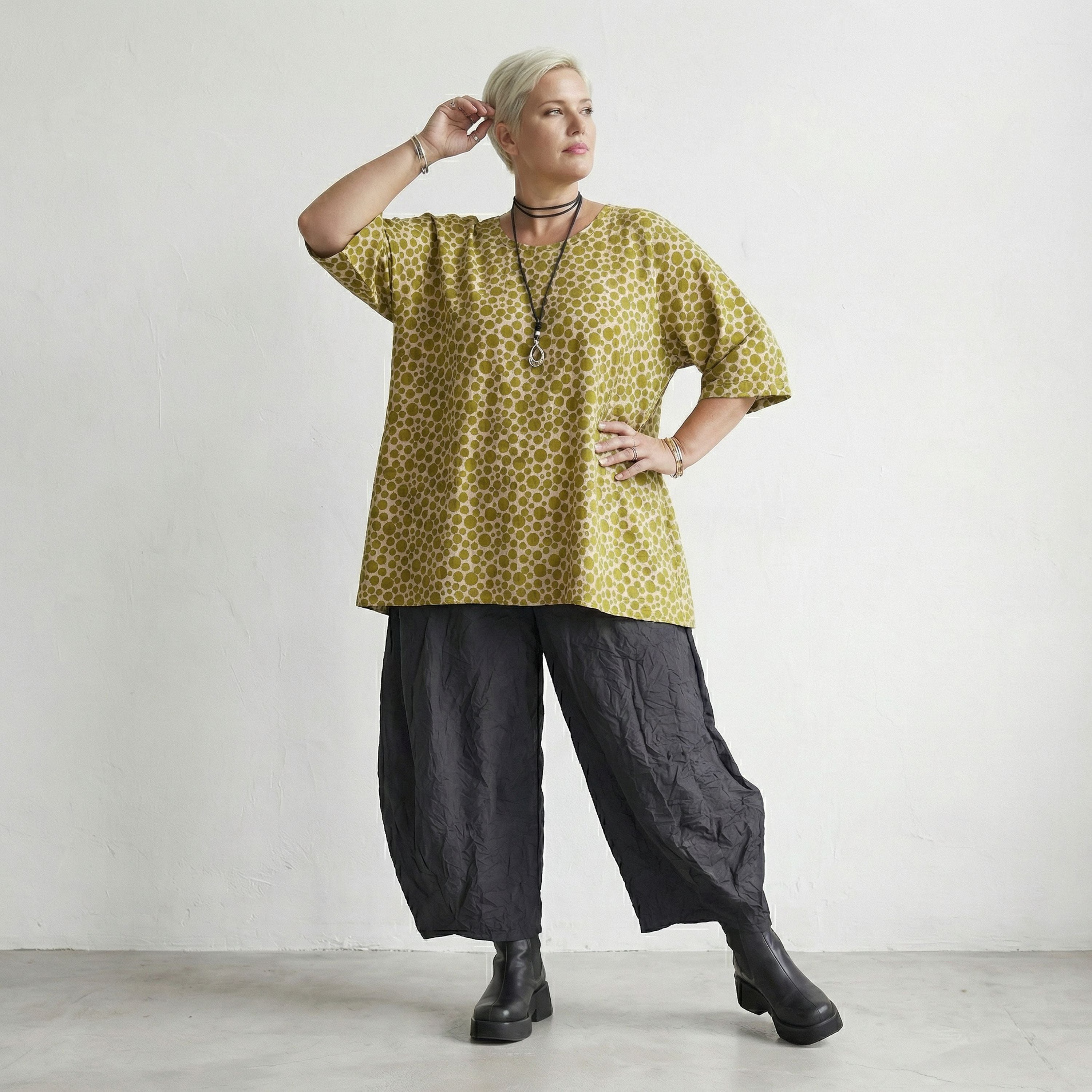 AKH Fashion Shirt 593 Tamara, Beige-Olive