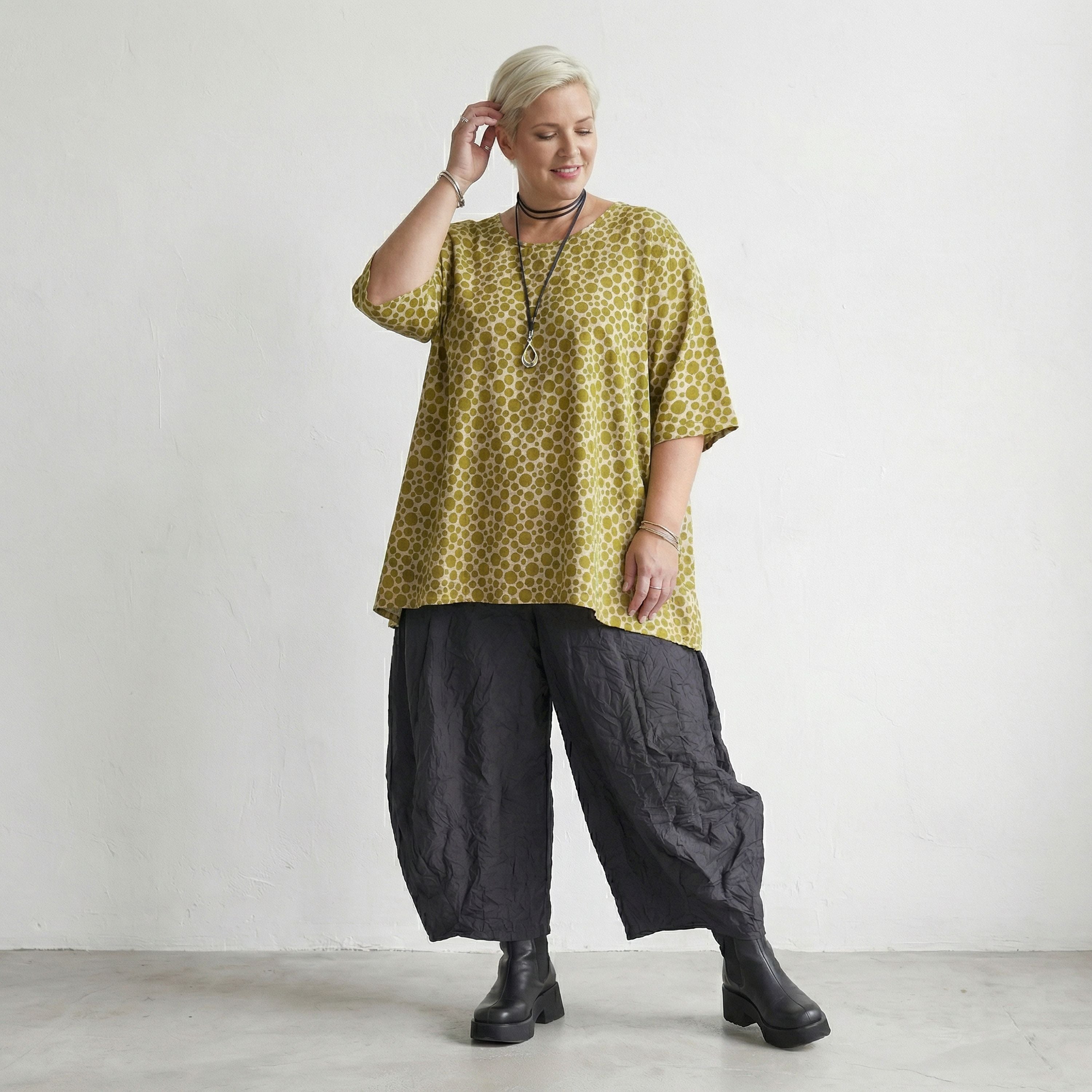 AKH Fashion Shirt 593 Tamara, Beige-Olive
