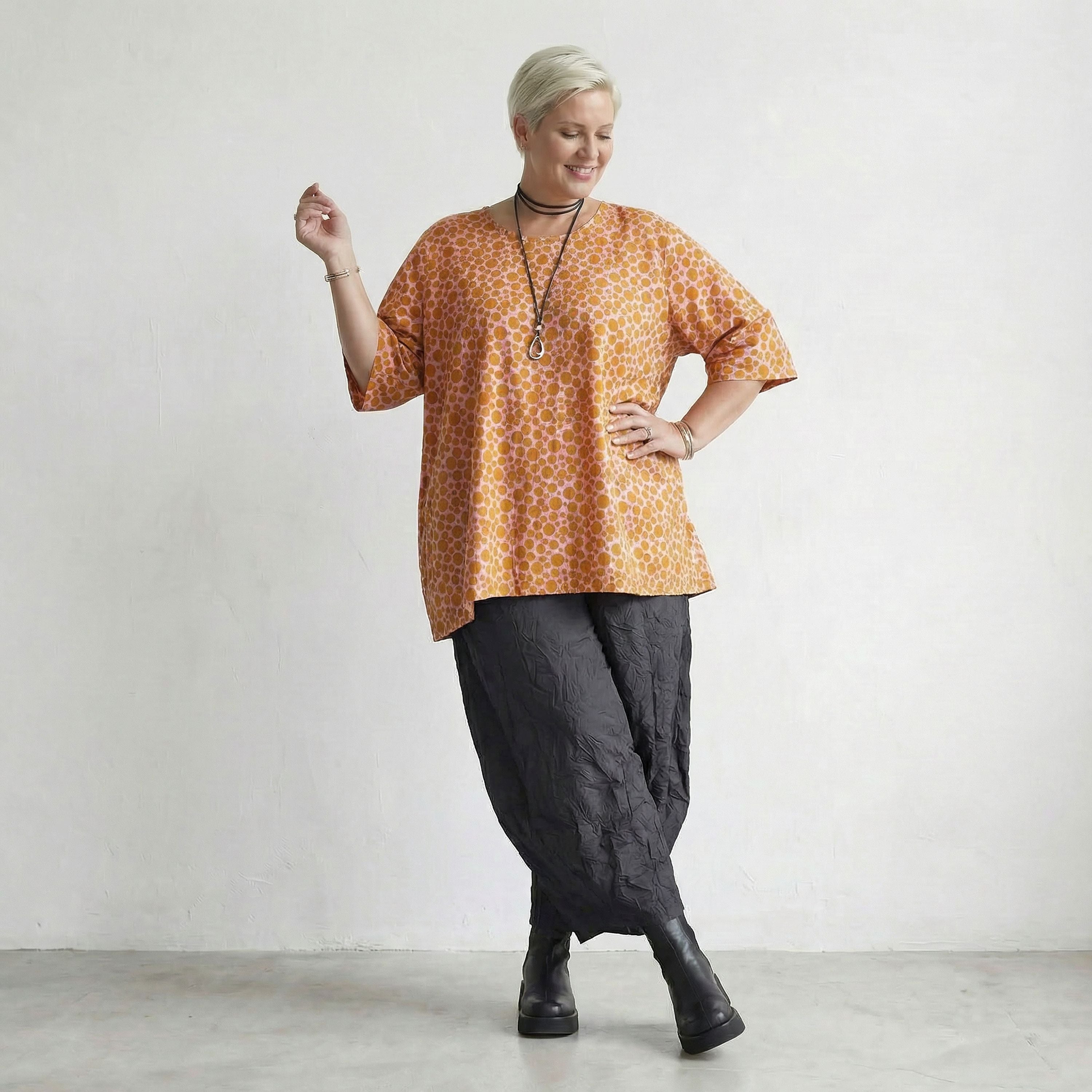 AKH Fashion Shirt 593 Tamara, Rosa-Orange