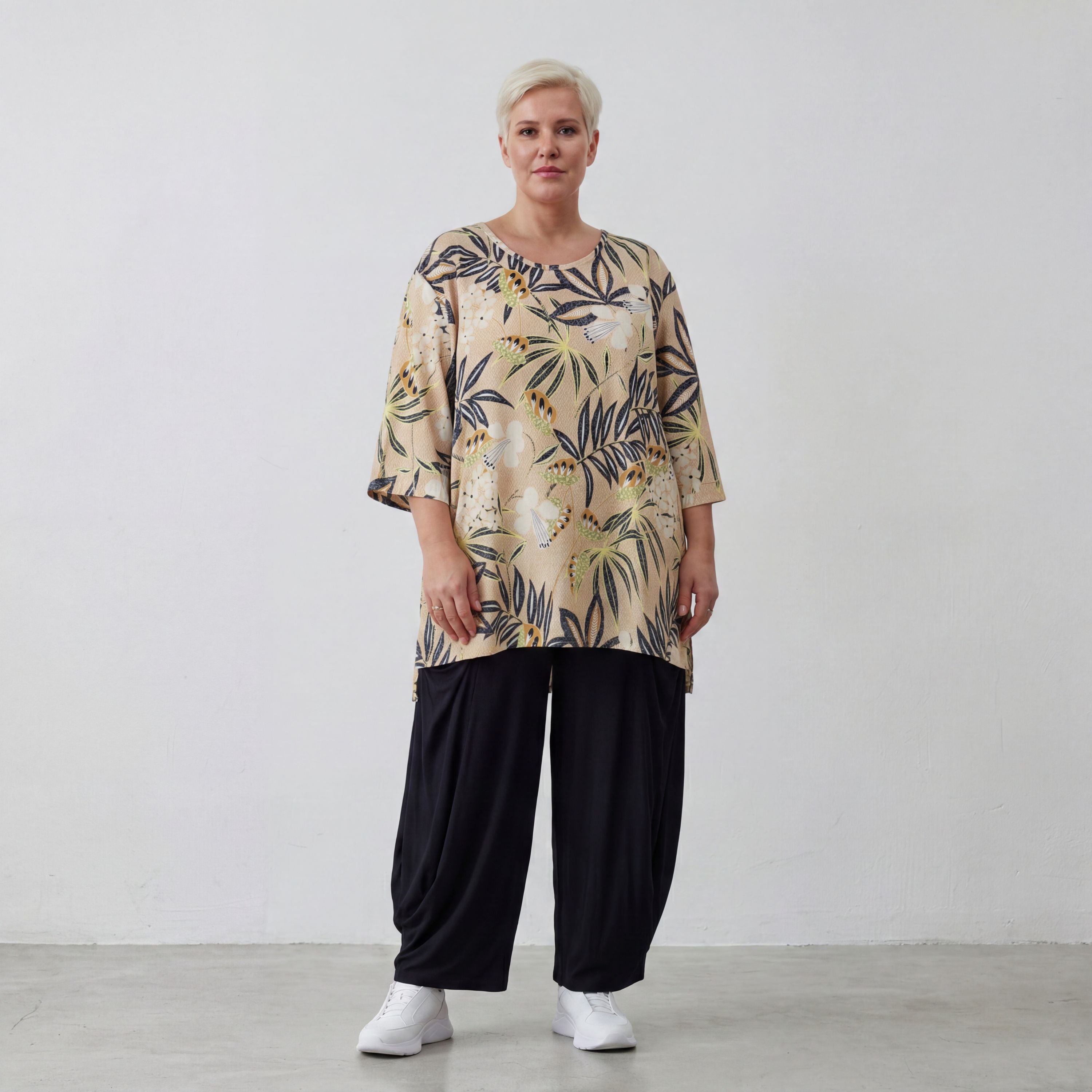 AKH Fashion Shirt 593 Lilli, Sand-Multi