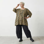 AKH Fashion Shirt 593 Malia, Beige-Schwarz-Fuchsia