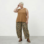 AKH Fashion Hose 8069 Malia, Beige-Schwarz-Fuchsia