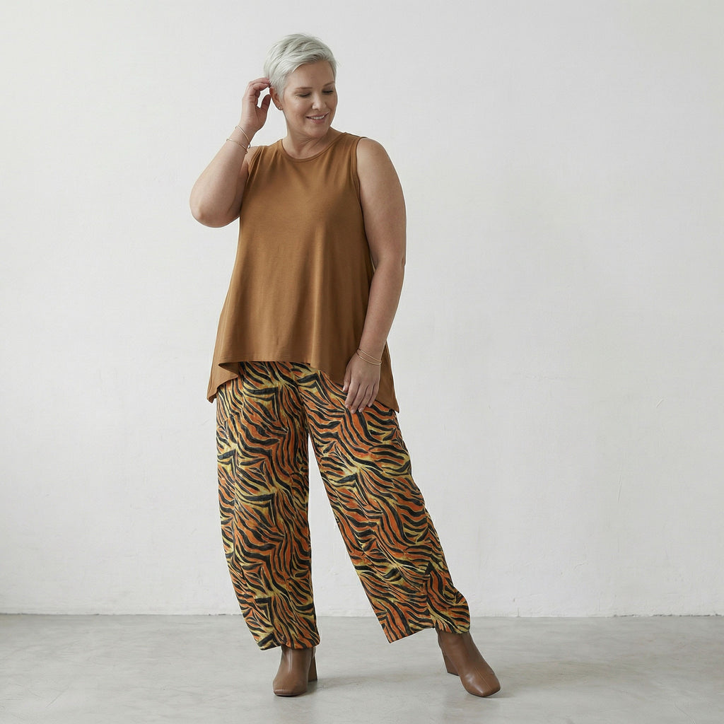 AKH Fashion Hose 8069 Malia, Orange-Schwarz-Gelb
