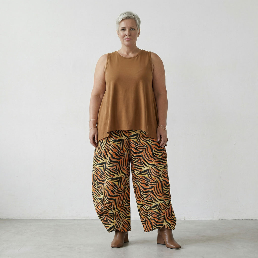 AKH Fashion Hose 8069 Malia, Orange-Schwarz-Gelb