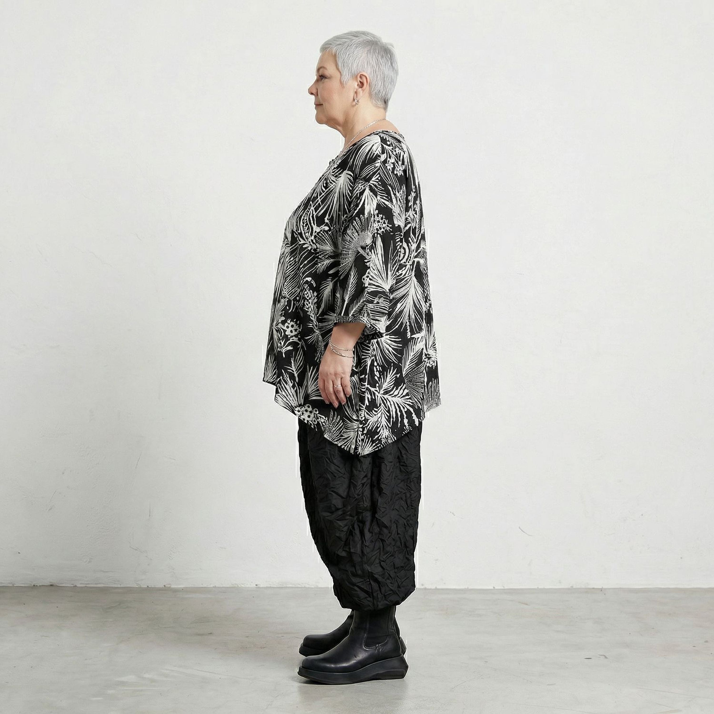 AKH Fashion Shirt 593 Kalani, Schwarz-Weiß
