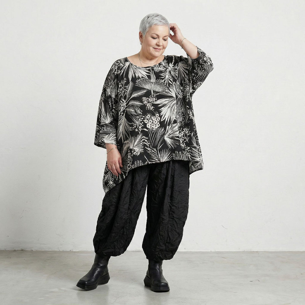AKH Fashion Shirt 593 Kalani, Schwarz-Weiß