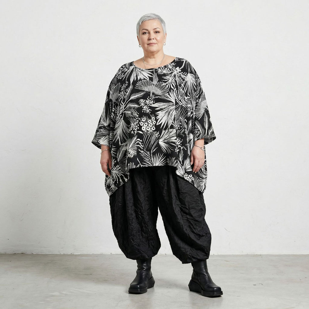 AKH Fashion Shirt 593 Kalani, Schwarz-Weiß