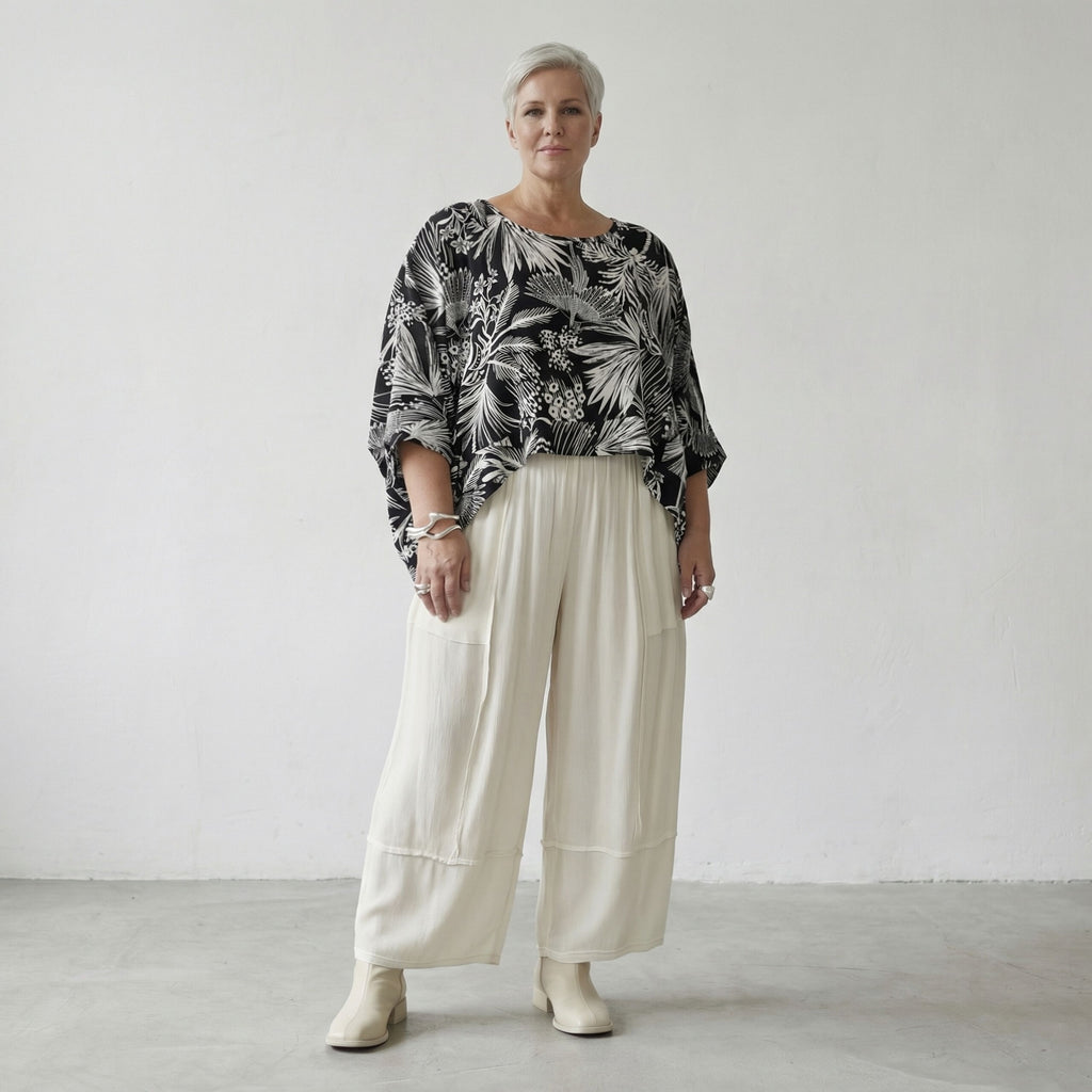 AKH Fashion Überwurf 7011 Kalani, Schwarz-Weiß