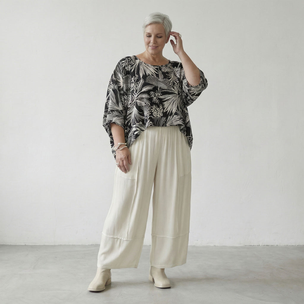 AKH Fashion Überwurf 7011 Kalani, Schwarz-Weiß