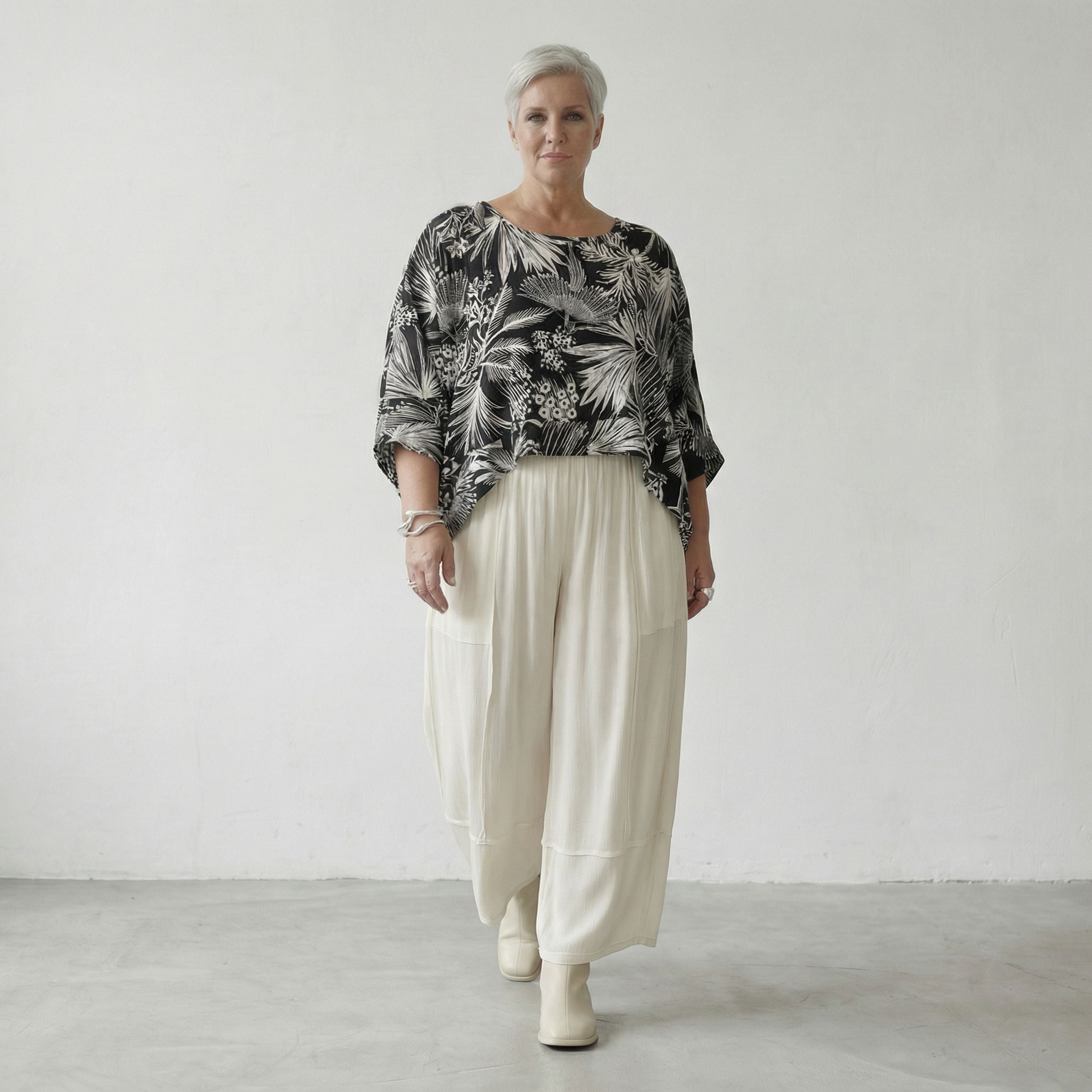 AKH Fashion Überwurf 7011 Kalani, Schwarz-Weiß