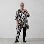 AKH Fashion Shirt 1019 Vanta, Schwarz-Weiß