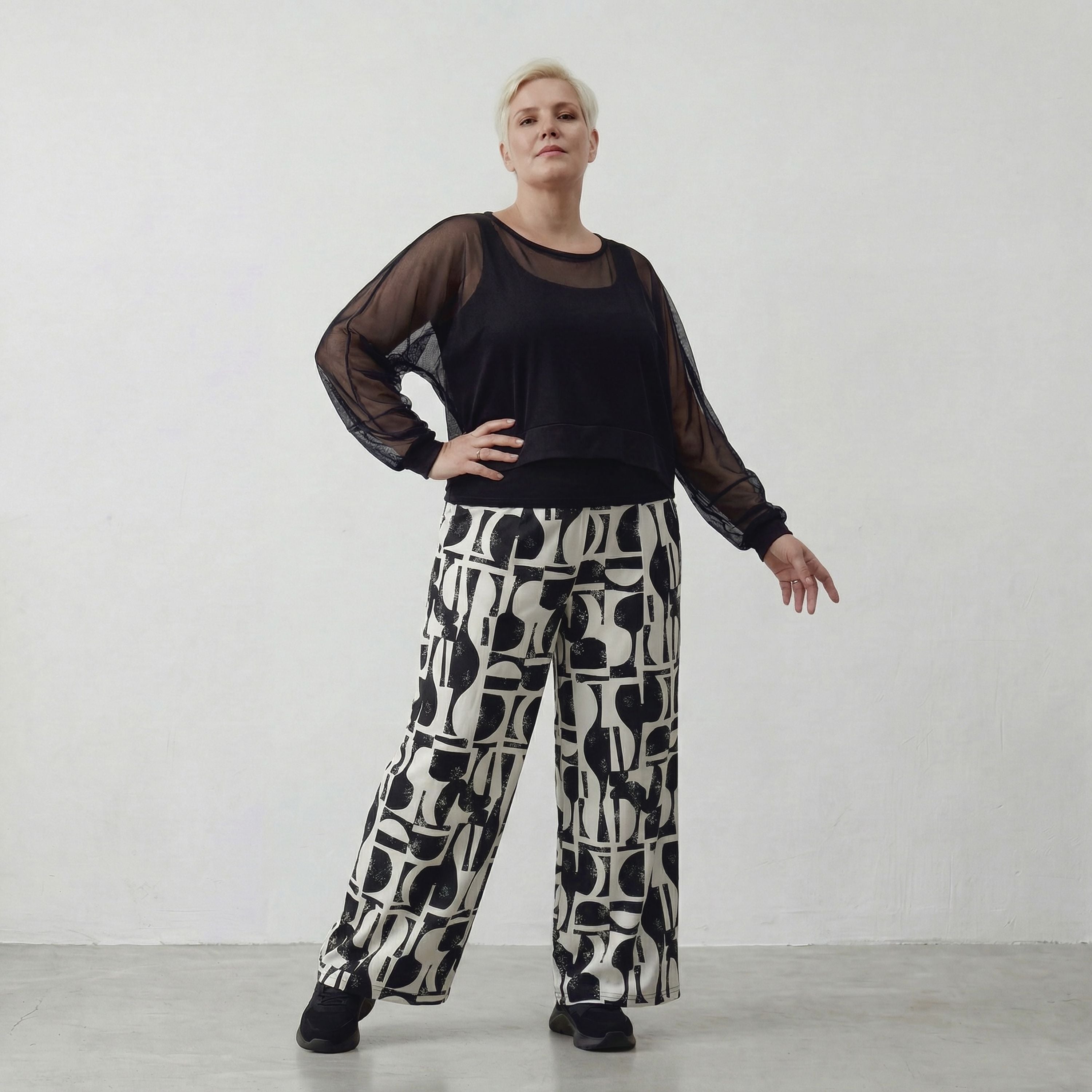 AKH Fashion Hose 6937 Vanta, Schwarz-Weiß