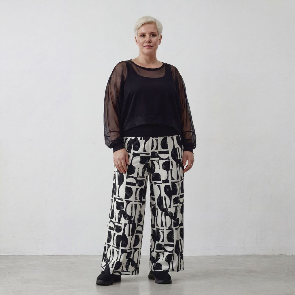 AKH Fashion Hose 6937 Vanta, Schwarz-Weiß