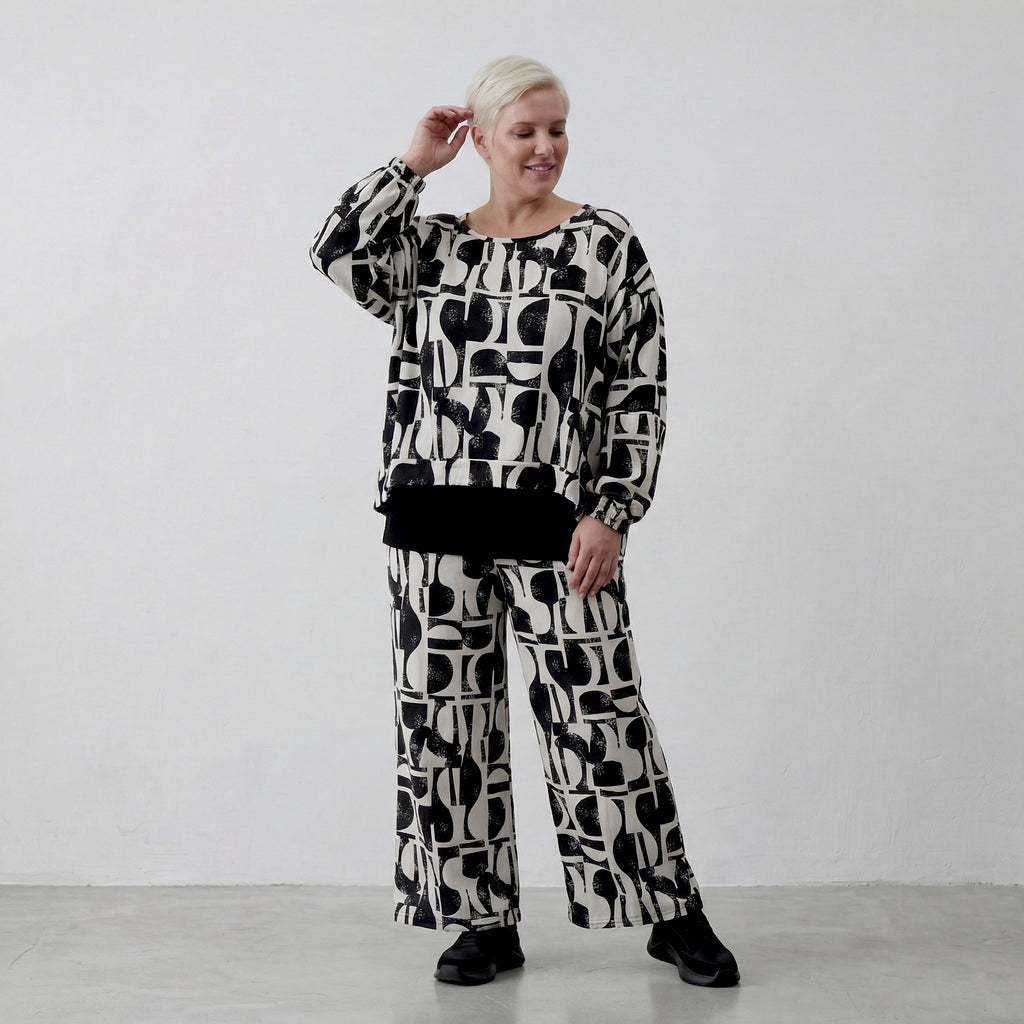 AKH Fashion · Laagjestop · Vanta · 7011 · Zwart/Wit