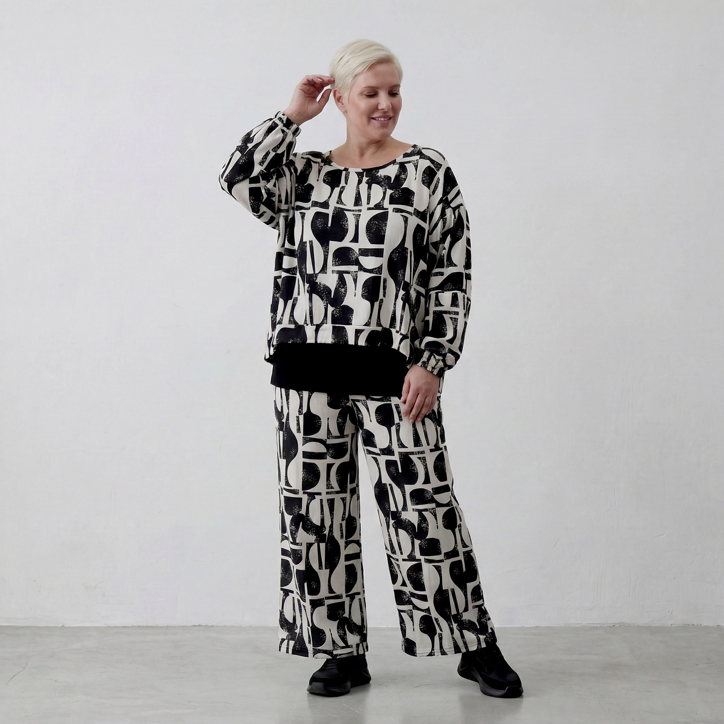 AKH Fashion · Laagjestop · Vanta · 7011 · Zwart/Wit