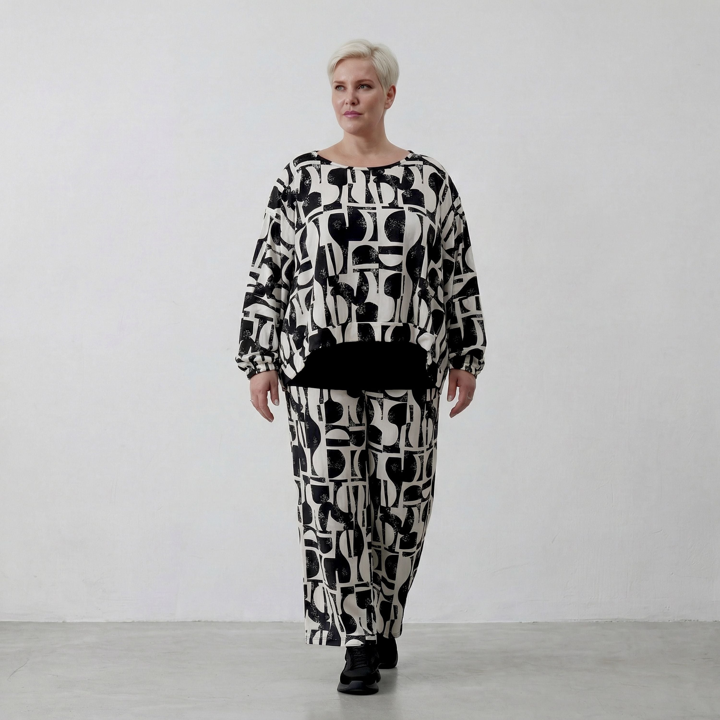 AKH Fashion · Laagjestop · Vanta · 7011 · Zwart/Wit