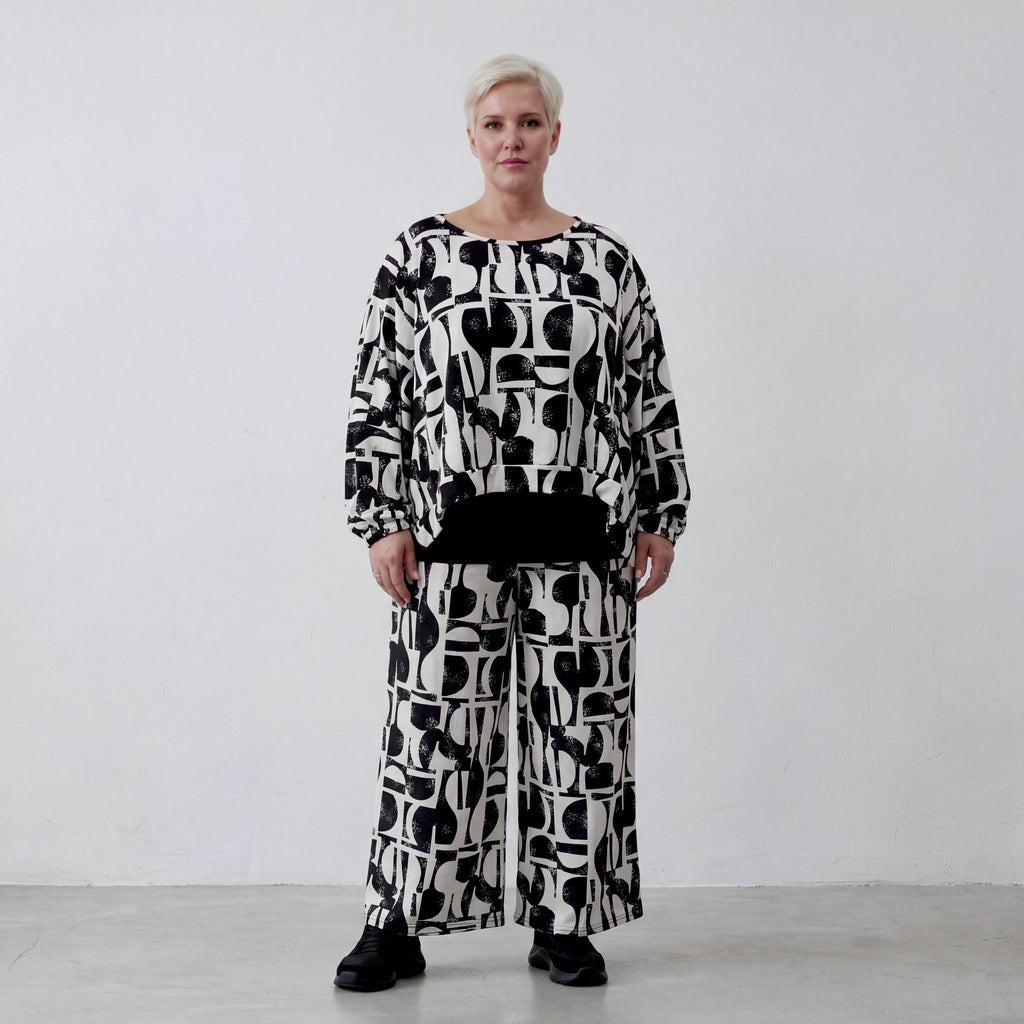 AKH Fashion · Laagjestop · Vanta · 7011 · Zwart/Wit