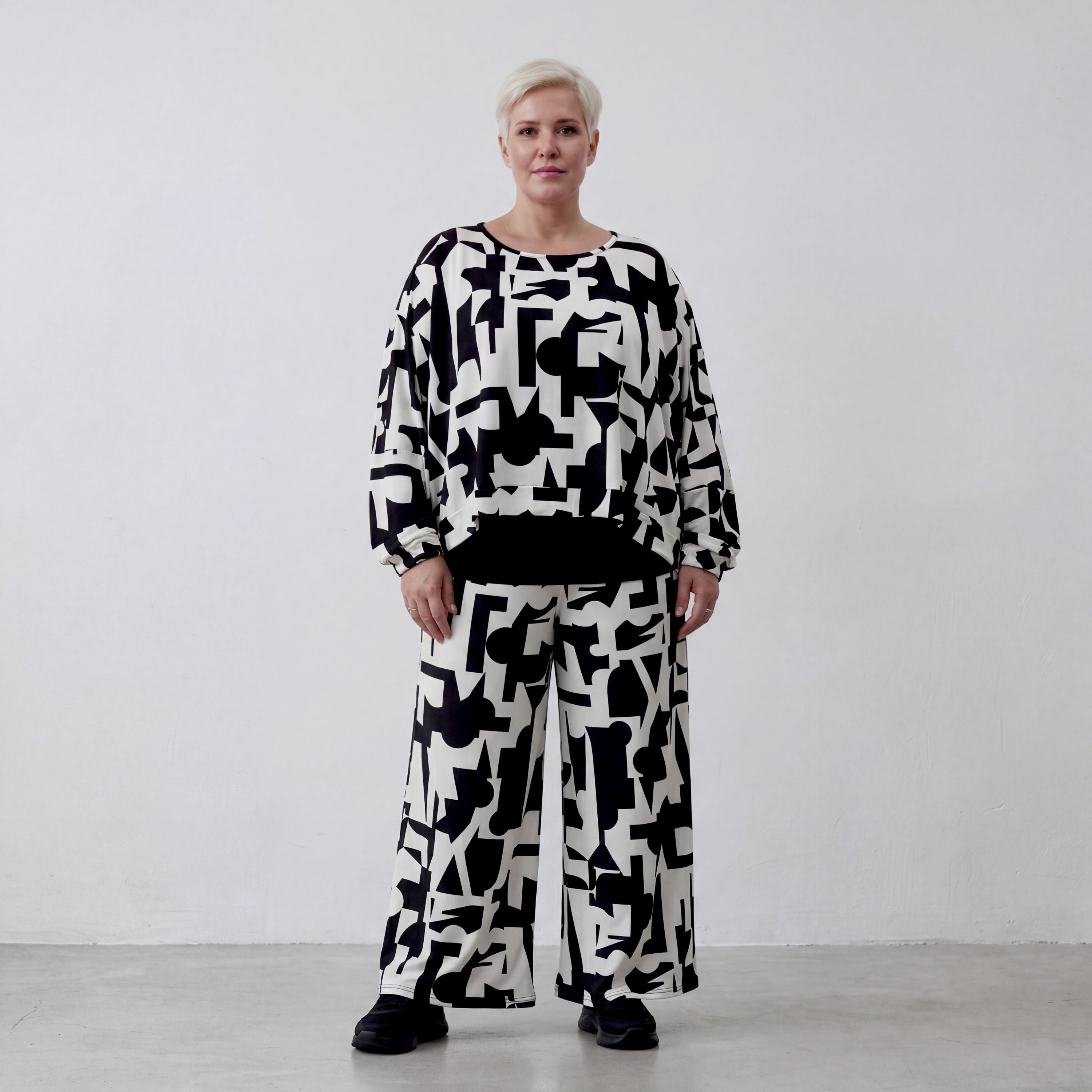 AKH Fashion Überwurf 7011 Silence, Schwarz-Weiß