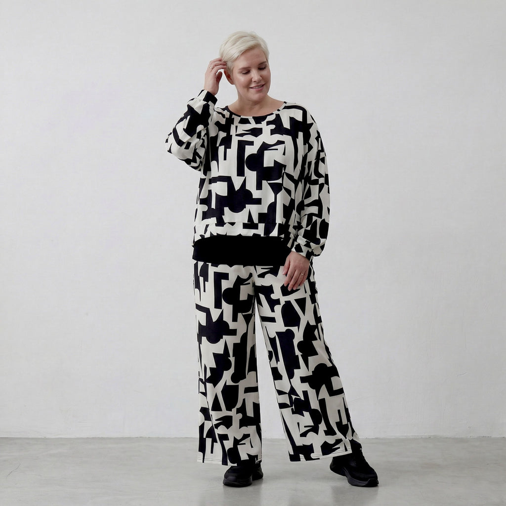AKH Fashion Überwurf 7011 Silence, Schwarz-Weiß