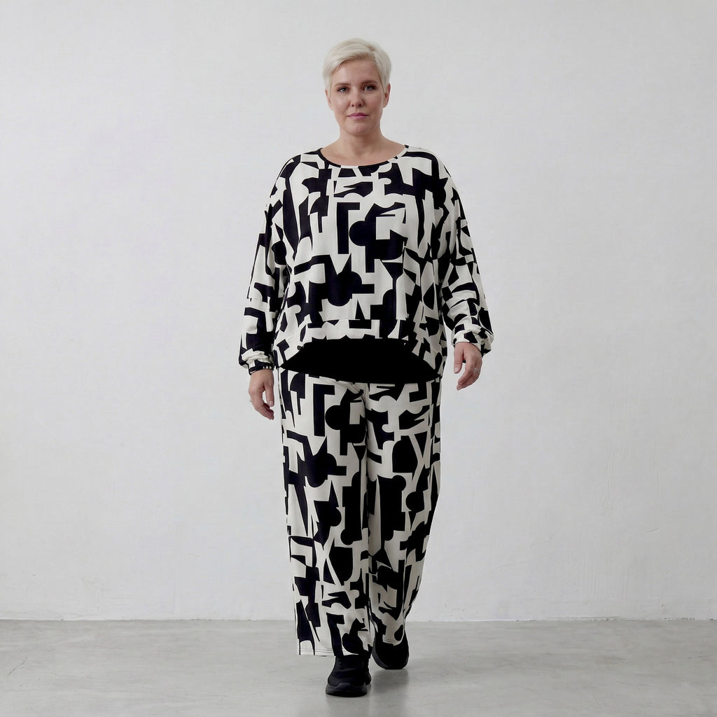AKH Fashion Überwurf 7011 Silence, Schwarz-Weiß
