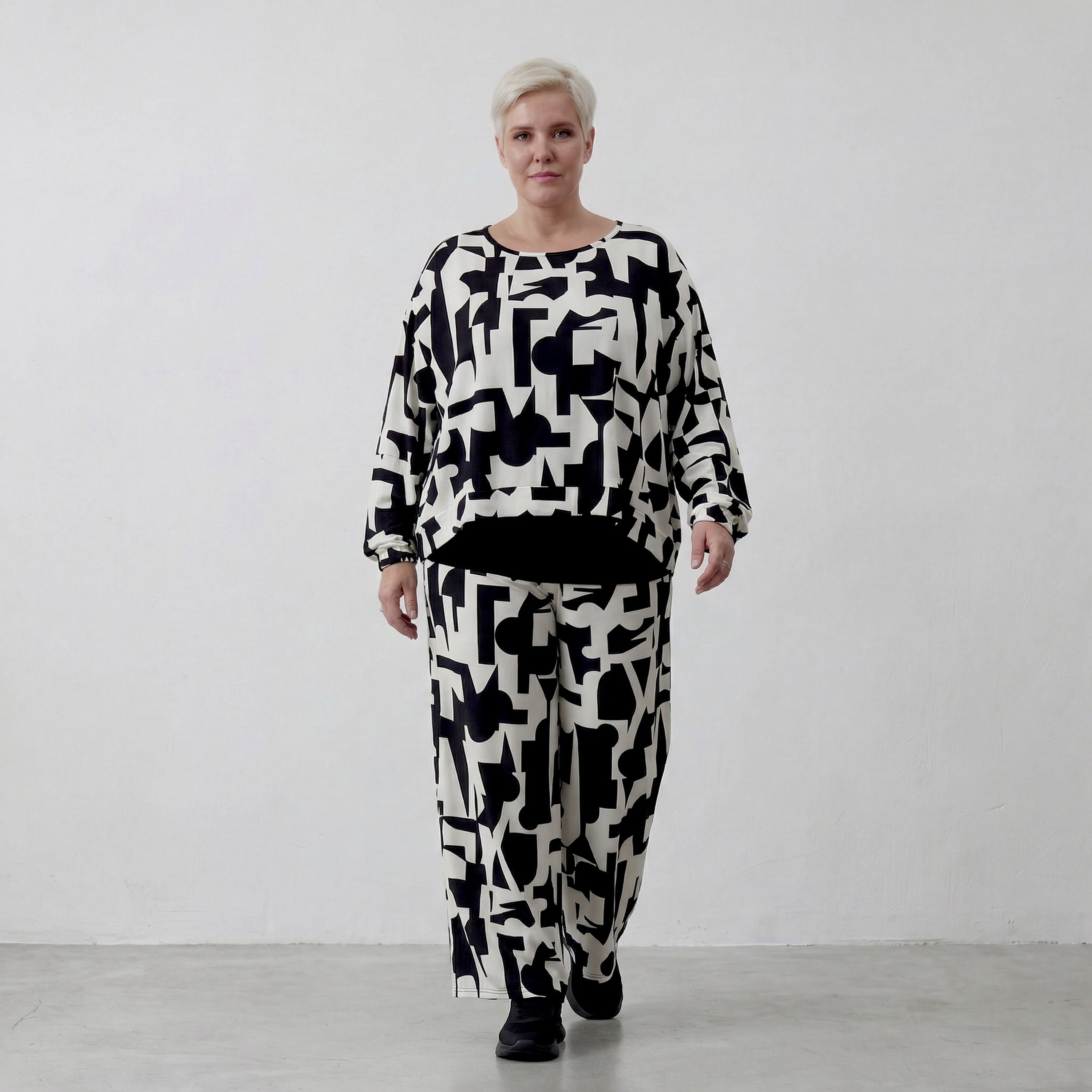 AKH Fashion Überwurf 7011 Silence, Schwarz-Weiß