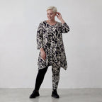 AKH Fashion Shirt 1019 Pureline, Schwarz-Weiß