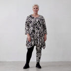 AKH Fashion Shirt 1019 Pureline, Schwarz-Weiß