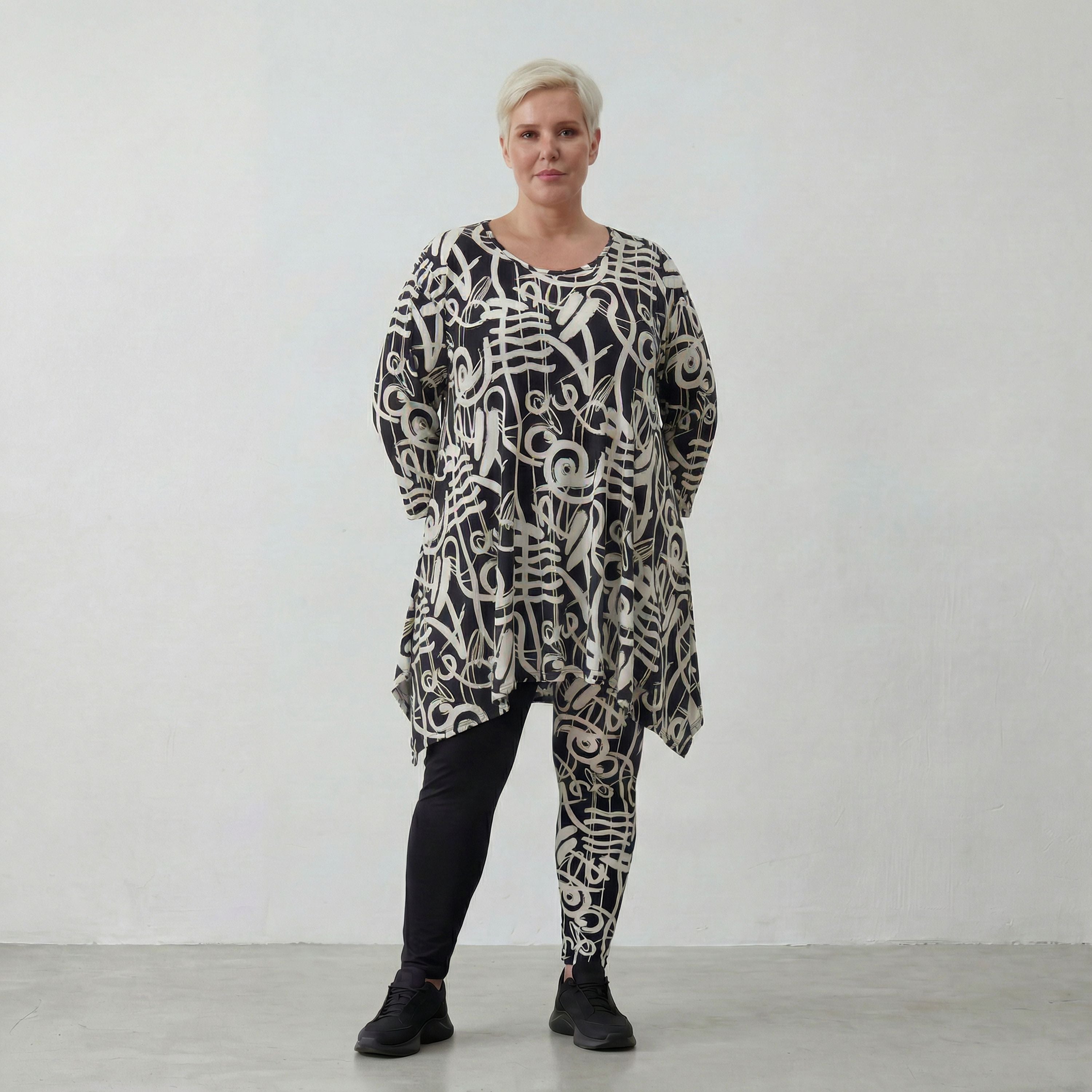 AKH Fashion Shirt 6448 Pureline, Schwarz-Weiß