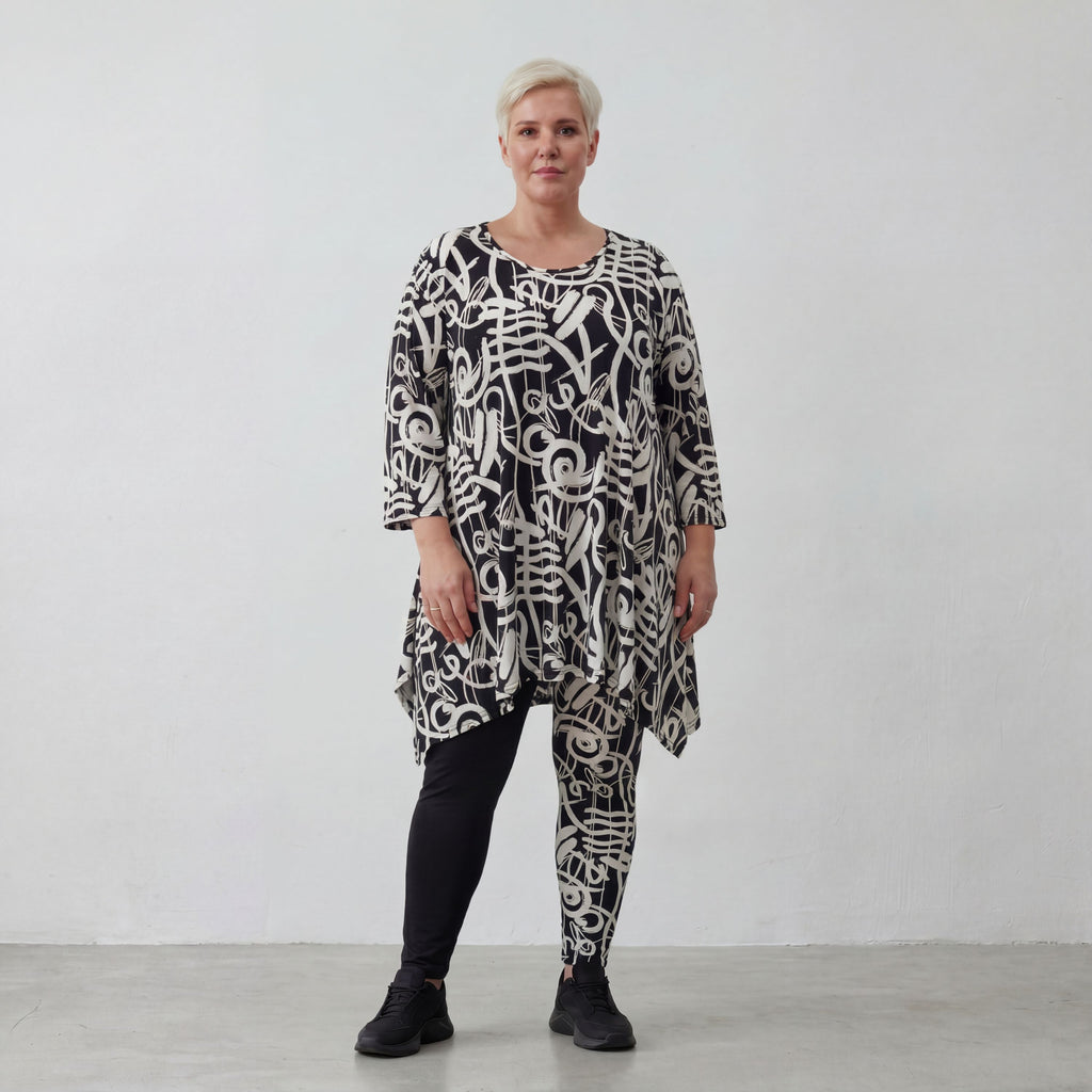 AKH Fashion Shirt 6448 Pureline, Schwarz-Weiß