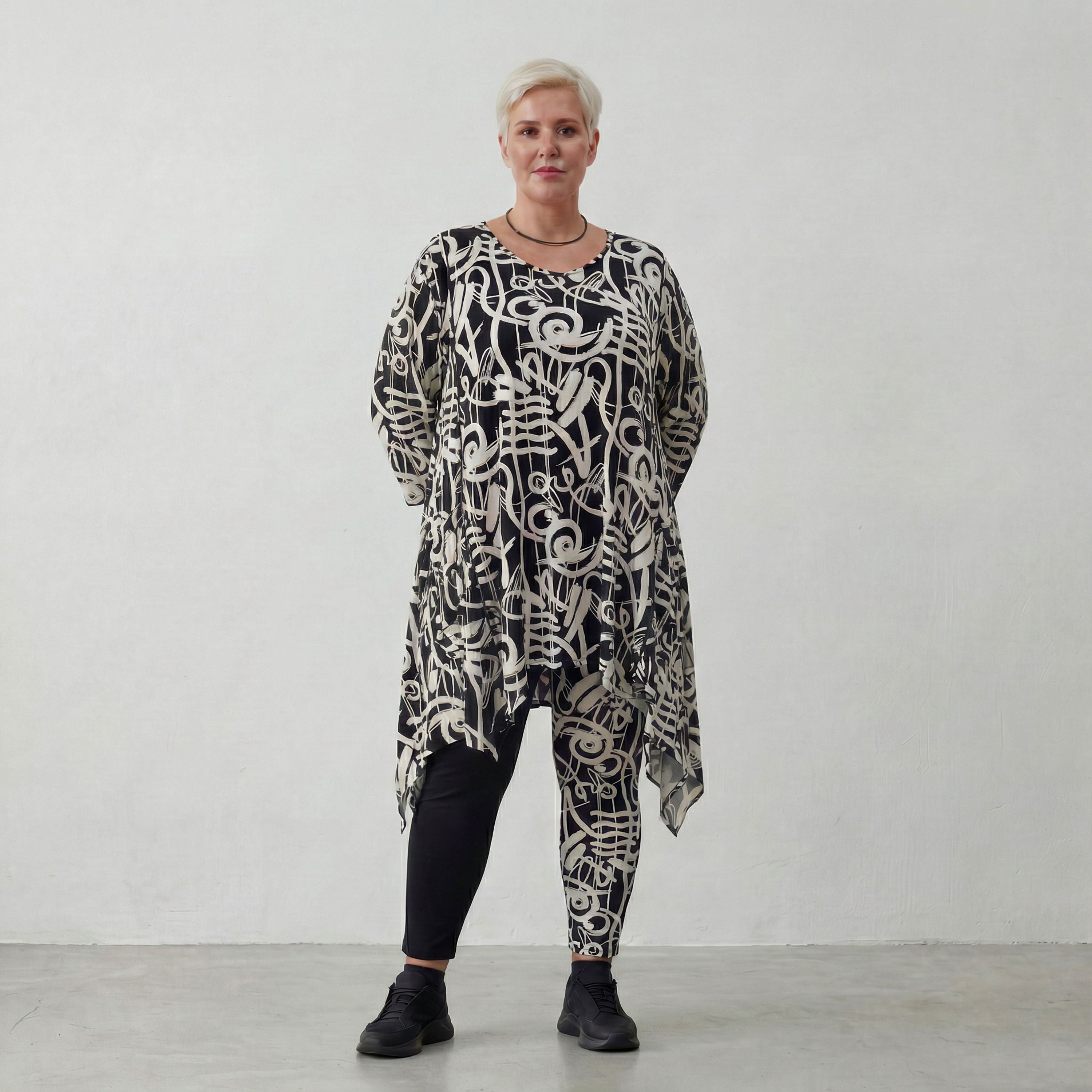 AKH Fashion Shirt 6448 Pureline, Schwarz-Weiß
