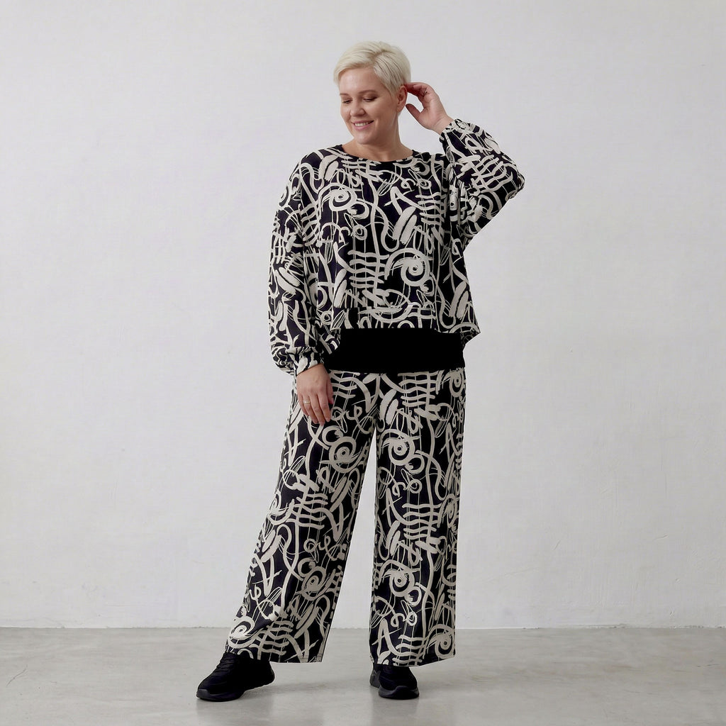 AKH Fashion Überwurf 7011 Pureline, Schwarz-Weiß